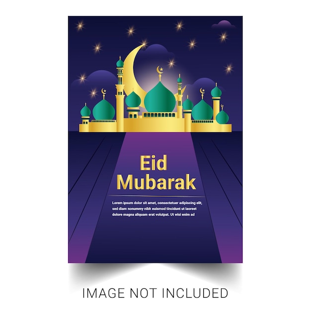 Eid mubarak-flyer-vorlagen