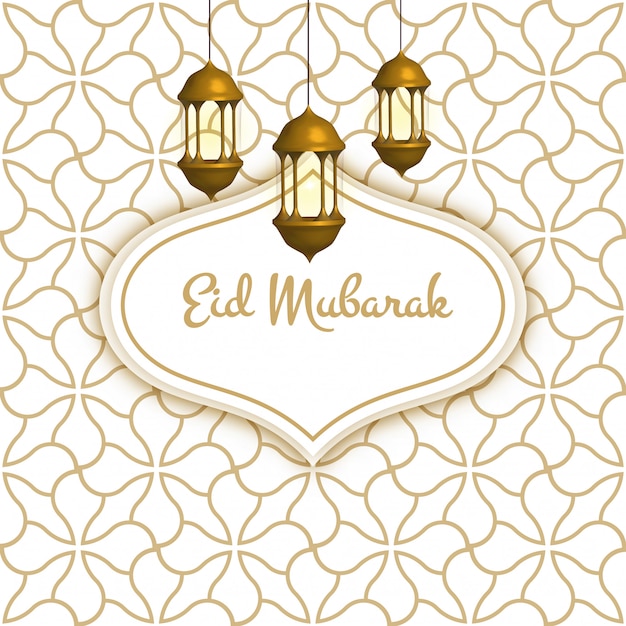 Vektor eid mubarak gruß design