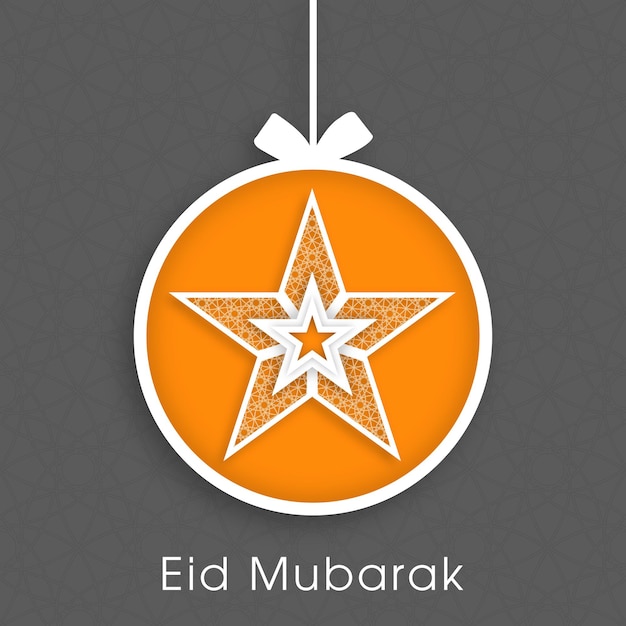 Vektor eid mubarak-grußkarte für die feier des muslimischen gemeinschaftsfestes