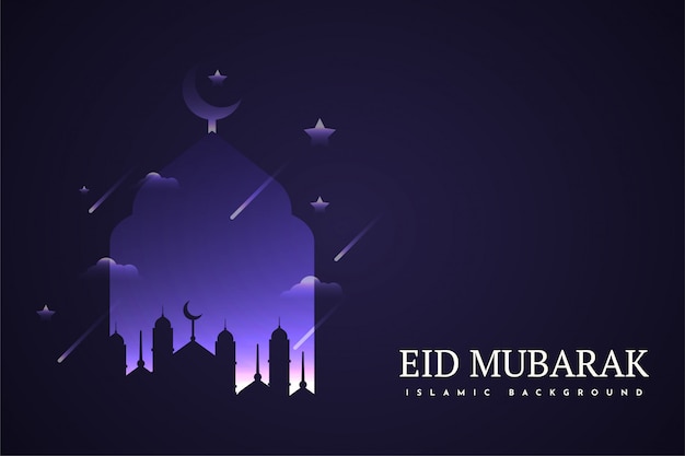 Vektor eid mubarak hintergrund design illustration