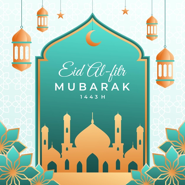 Eid Mubarak-Hintergrund-Design-Vorlage