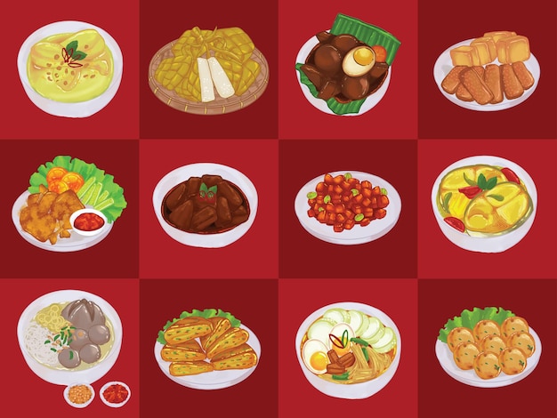 Eid Mubarak Indonesisches Essen Lebaran