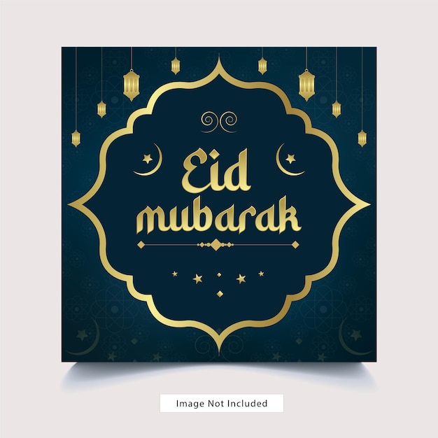 Vektor eid mubarak islamische social-media-banner-flyer-poster-vorlage