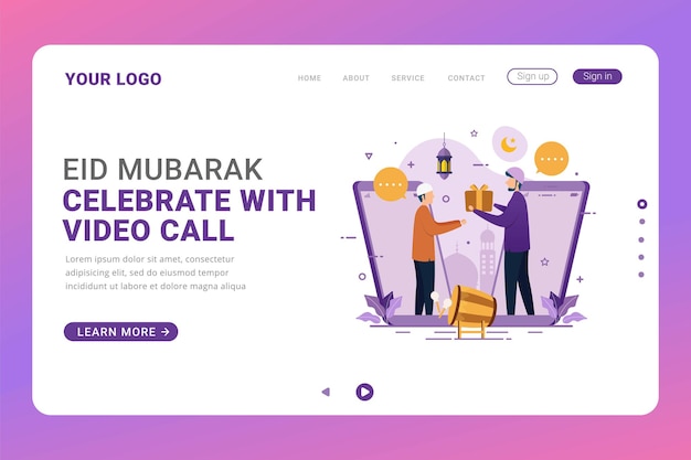 Eid mubarak landing page