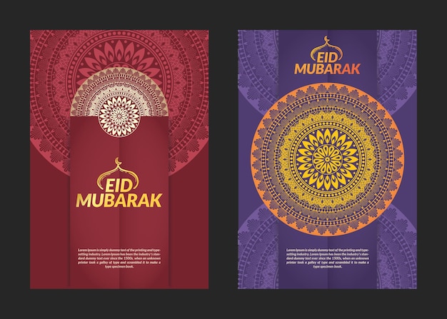 Eid Mubarak Mandala Muster Flyer Design Flyer