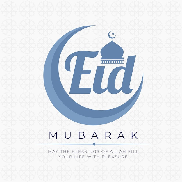 Eid mubarak mit moschee modern instagarm post greetings