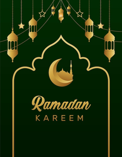 Eid mubarak ramadan kareem flyer design eps