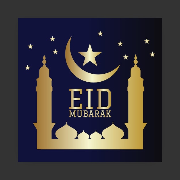 Eid mubarak schablonendesign