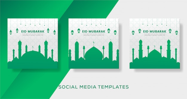 Eid mubarak social media banner vorlage