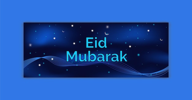 Eid mubarak social-media-cover-banner-vorlage