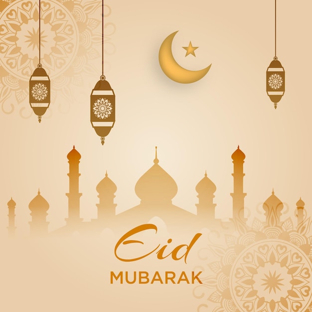 Eid Mubarak Social Media-Post-Banner-Vorlage