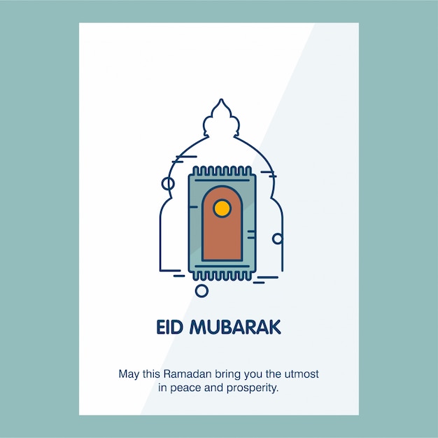 Eid mubarak typografisch mit kreativem design