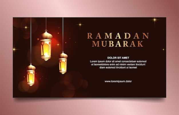 Eid mubarak und eid al-fitr social media cover vorlage mit beleuchtungslaterne