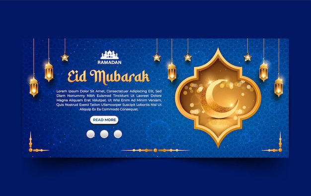 Eid Mubarak und Eid ul Fitr Feiern soziale Medien Post Vorlage