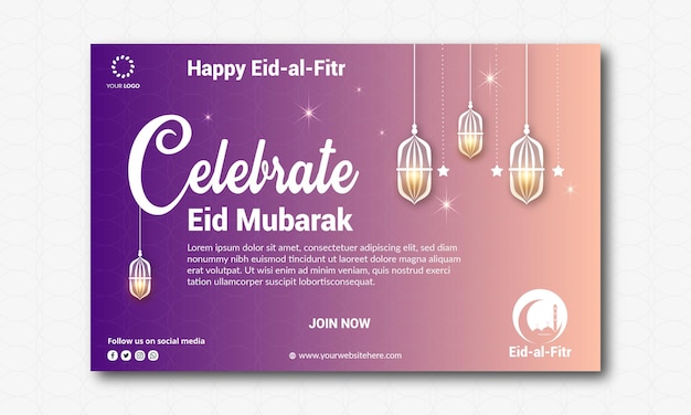 Vektor eidulfitr celebrate-arrangement und eidmubarak-banner-design-vorlage