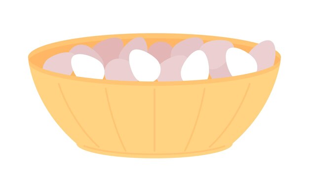 Eier zum Dekorieren von halbflachen Farbvektorobjekten vorbereiten