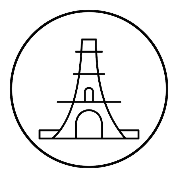 Eiffelturm-vektor-symbol kann für wahrzeichen-symbole verwendet werden