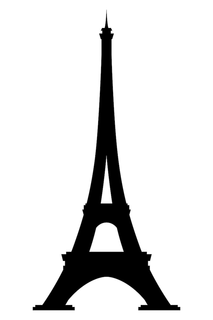 Vektor eiffelturm-vektorsymbol symbol der weltberühmten französischen touristenattraktion internationales architekturdenkmal isoliert auf weißem hintergrund