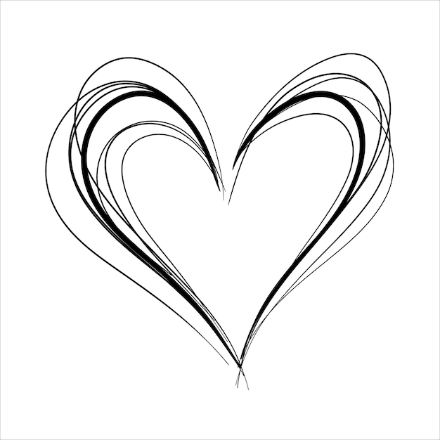 Ein abstrakt gemaltes Herz Vektor-Illustration für Valentinstag Grüße Hochzeiten Valentinstage