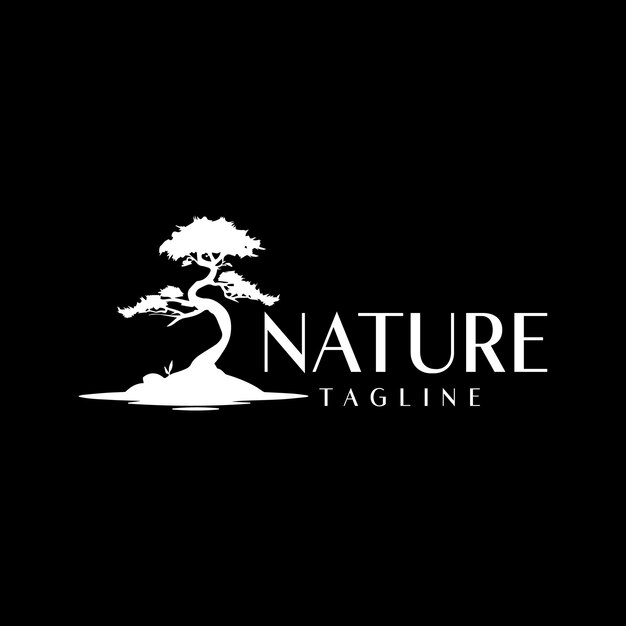 Ein abstraktes Natur-Logo mit Baum-Ikonen