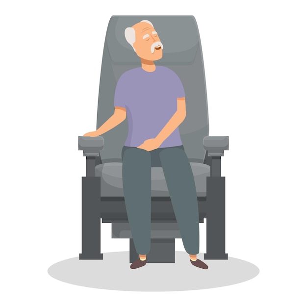 Ein älterer Mann entspannt sich während einer Flug- oder Zugreise