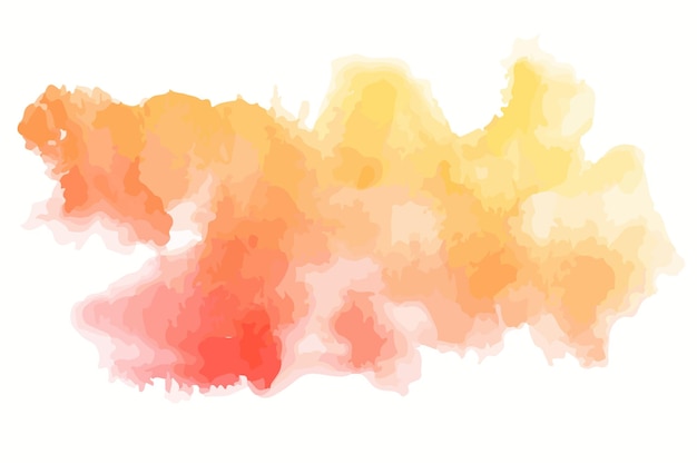 Ein Aquarellgemälde mit rotem und gelbem Hintergrund.