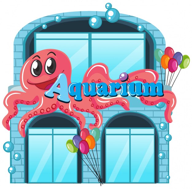 Ein aquarium auf weißem hintergrund