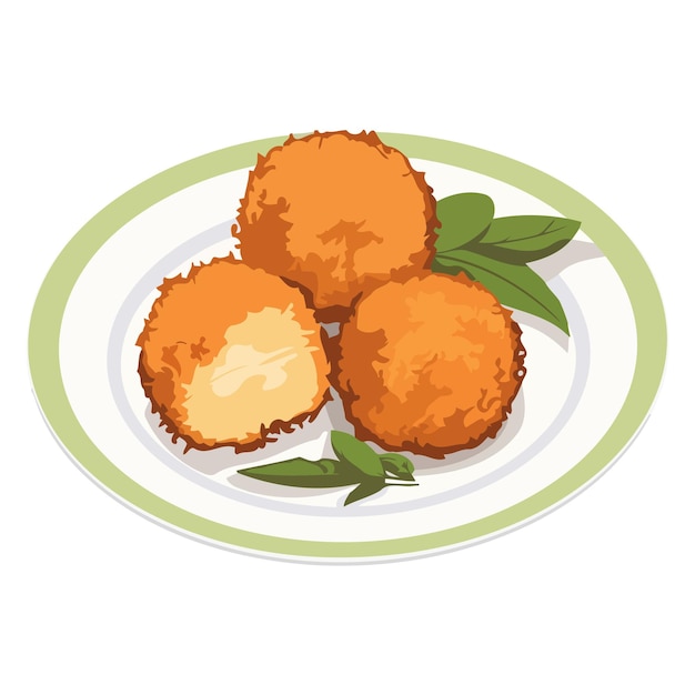 Vektor ein arancini-symbol im vektorformat, das geeignet ist, italienische küche mit reis darzustellen