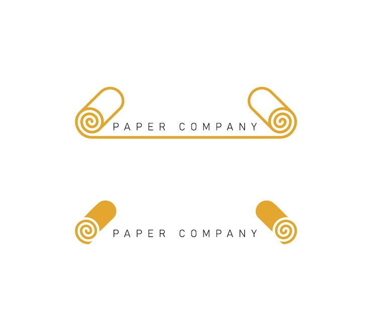 Ein aus Papier ausgeschnittenes Logo für ein Papierunternehmen