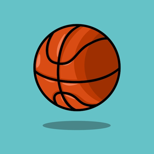 Ein basketball isolierte cartoon-ikone