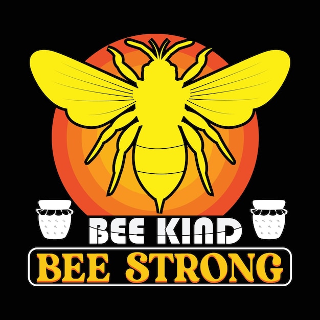 Vektor ein bienenstarkes logo mit einer gelben biene darauf