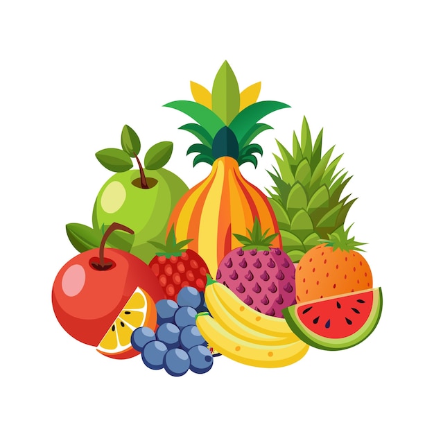 ein Bild einer Frucht und ein Bild von Früchten