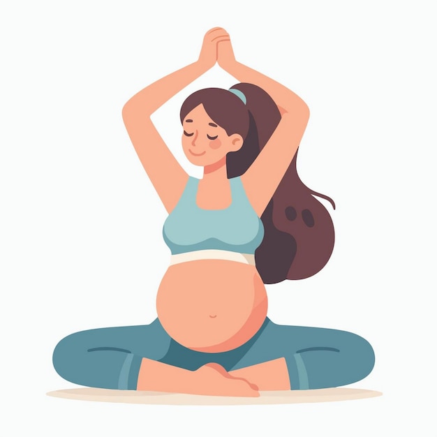 ein Bild einer schwangeren Frau, die Yoga macht