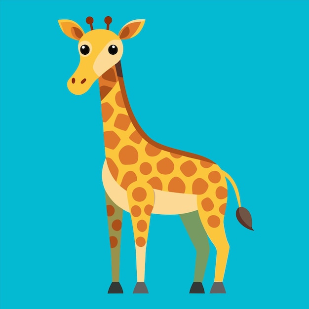 ein Bild von einer Giraffe mit einem blauen Hintergrund mit einem Bild von einem Giraffen