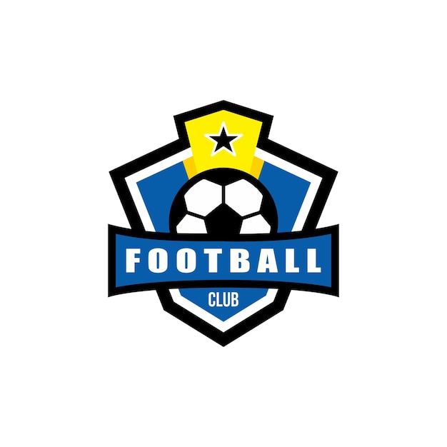 Ein blau-gelbes Fußballvereinslogo mit einem gelben Stern oben