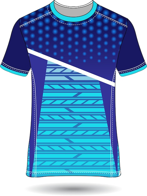 ein blau-weißes Hemd mit einem Design darauf