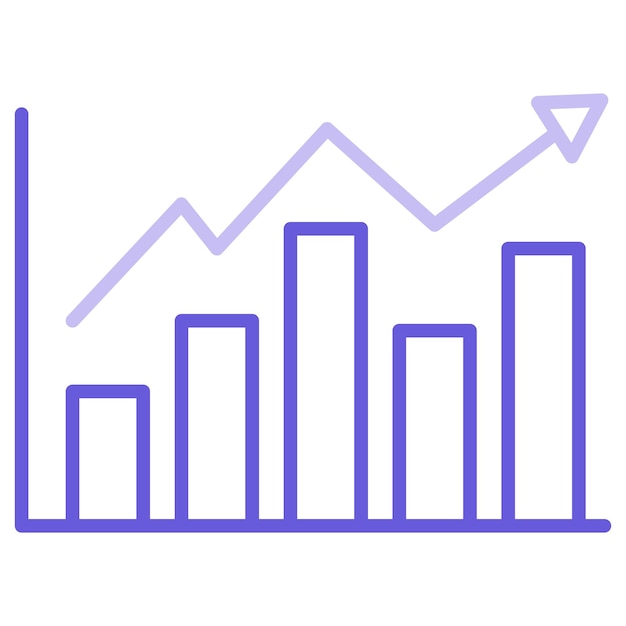 ein blauer Graph mit einem Graph des Graphs darüber