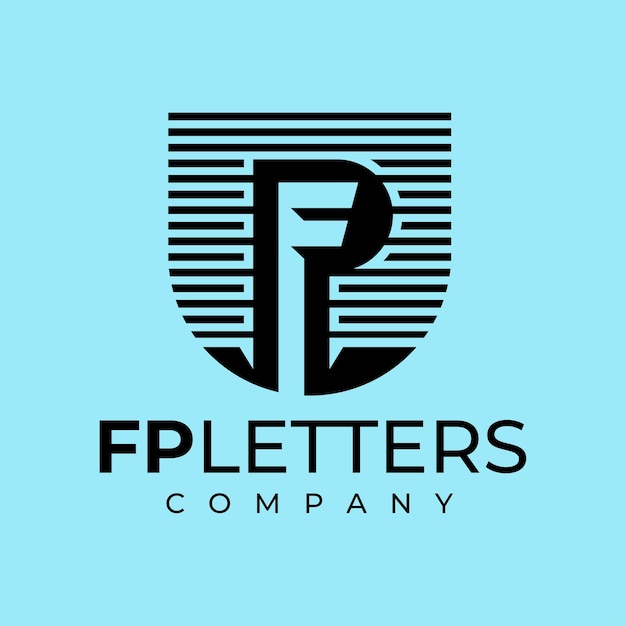 Vektor ein blaues zeichen für ff letters company.