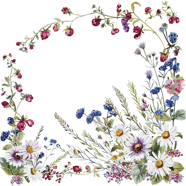 ein Blumenarrangement und die Worte "Spring" an der Unterseite