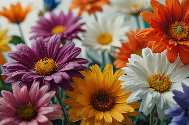 Ein Bouquet aus Gänseblümchen aus der Nähe