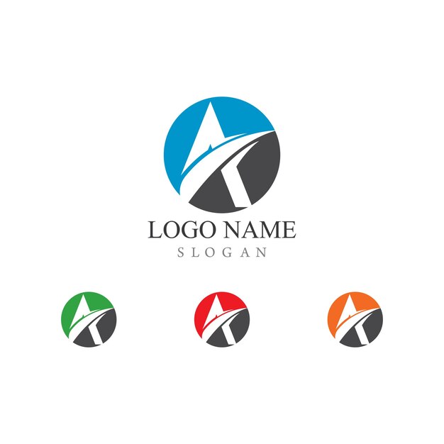 Ein brief logo business template vektor icon illustration