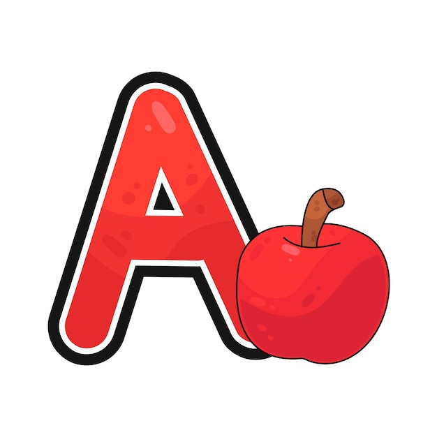 ein Buchstabe für Apfel