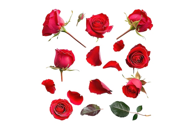 ein Bündel roter Rosen mit den Worten Rose auf der Unterseite