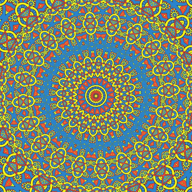 Ein bunter hintergrund mit einem muster aus kreisen und dem wort kaleidoskop