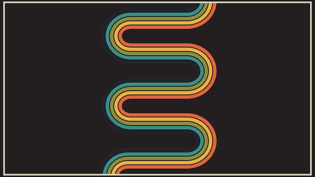 ein bunter Regenbogen mit farbigen Linien auf einem schwarzen Hintergrund
