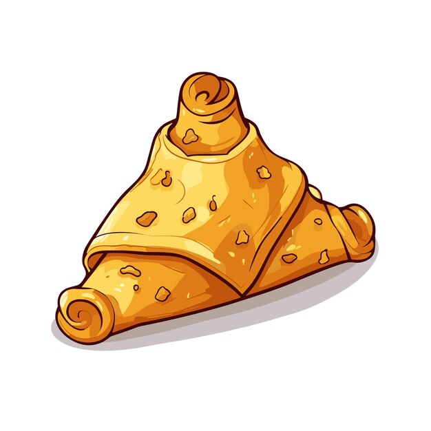 Vektor ein cartoon-samosas indischer food-vektor-illustrator