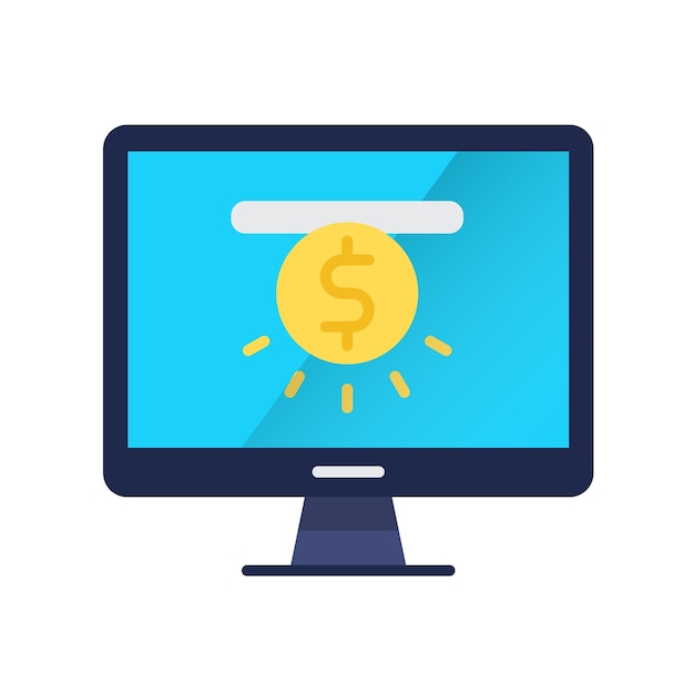 Ein Computerbildschirm mit einem Dollarzeichen darauf