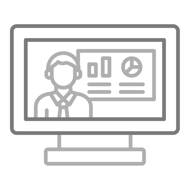 ein Computerbildschirm mit einem Mann in einem Labormantel und einem Diagramm, das sagt, dass es sich um ein medizinisches Diagramm handelt