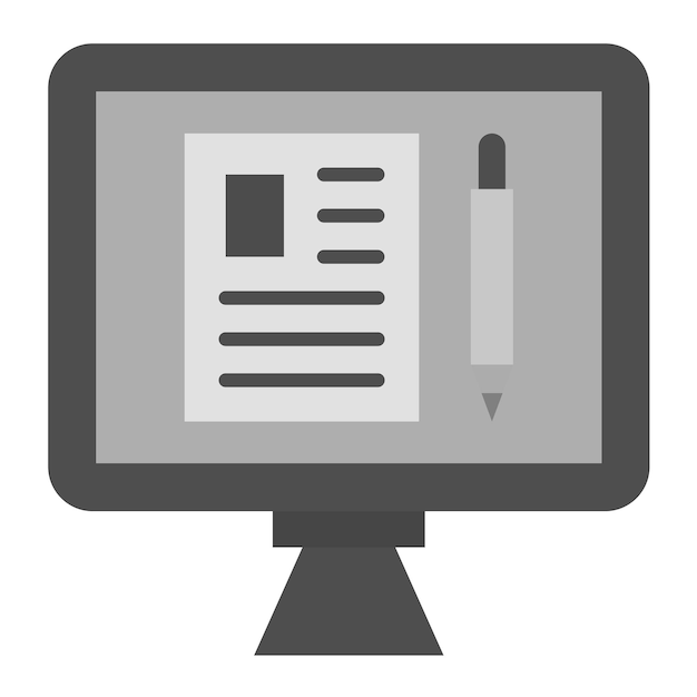 ein Computermonitor mit einem Stift und einem Stift darauf