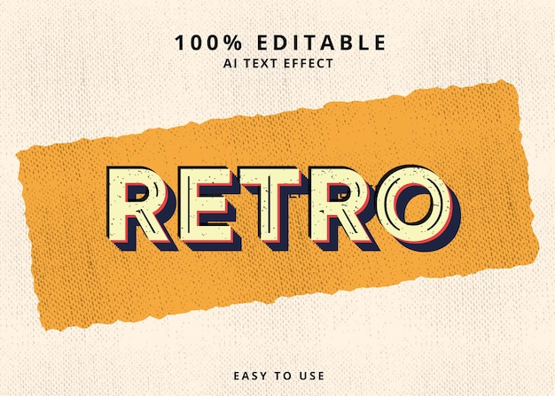 Ein Cover für einen Retro-Texteffekt mit gelbem Hintergrund